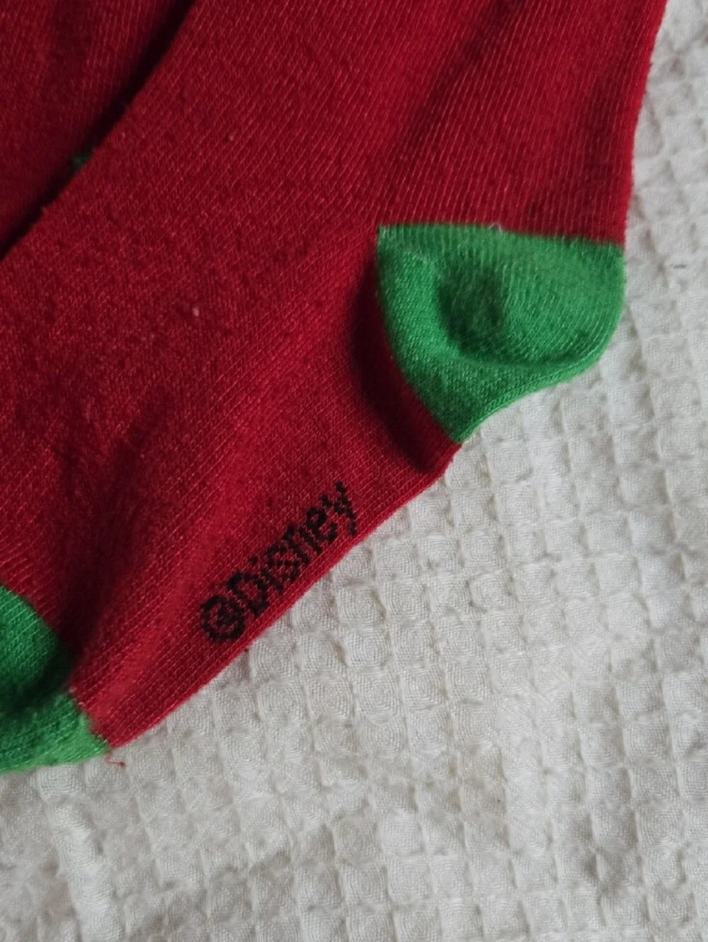 Tinker Bell Holiday Socks - Green & Red